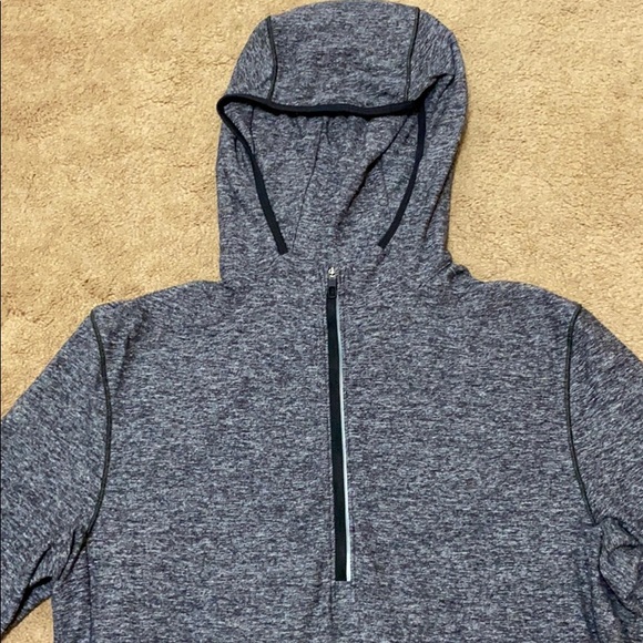 Lululemon Heathered Black Surge Warm 1/2 Zip Hoodie - Picture 2 of 16